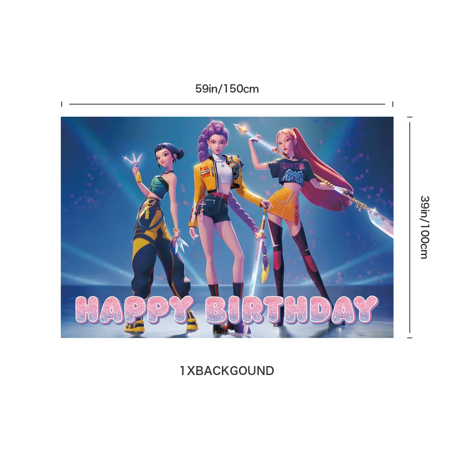 Power up your celebration with this KPop Demon Hunters Birthday Party Set! Featuring adorable Rumi, Mira, and Zoey designs, this themed kit brings action-packed fun to any party